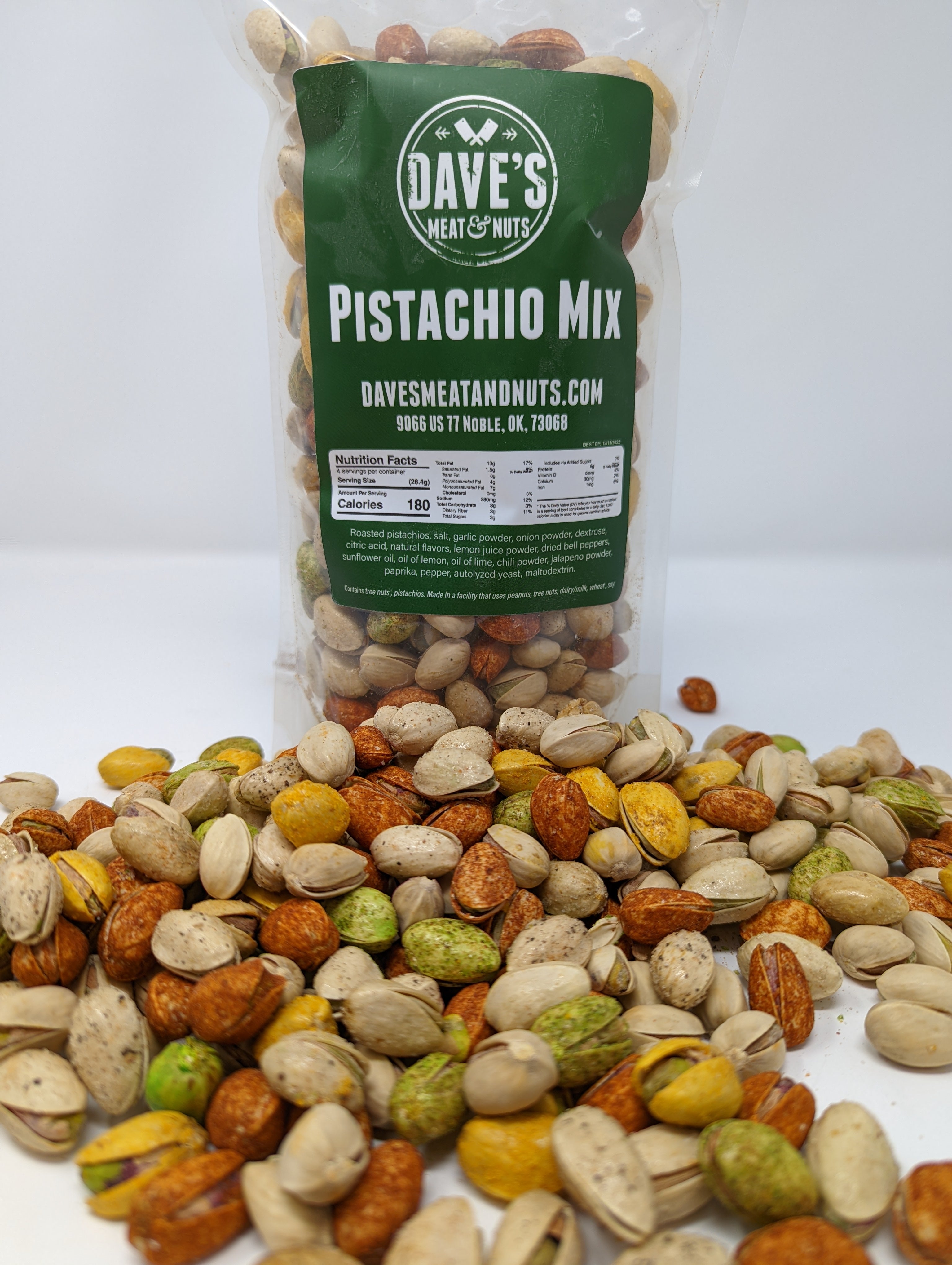 Mixed Spicy Pistachios in shell 1 Pound